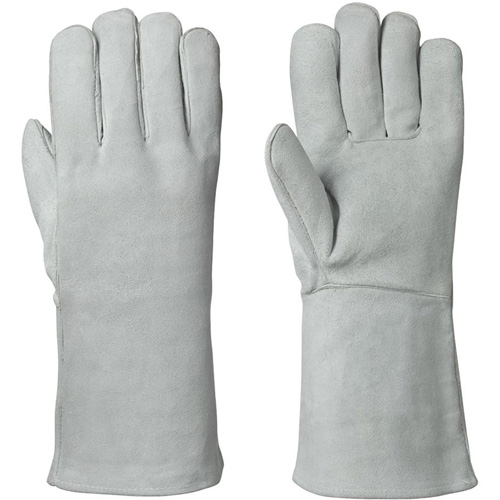 830 Gants de soudeur doubl&eacute;s en molleton, Cuir de vache refendu, Taille Moyen Dufferin Supply