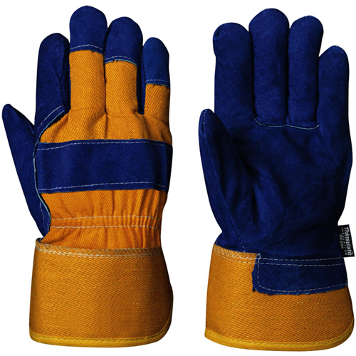 630 Gants d'appareilleur isol&eacute;s bleus, Taille unique, Paume en Cuir de vache refendu, Doublure en Boa Dufferin Supply