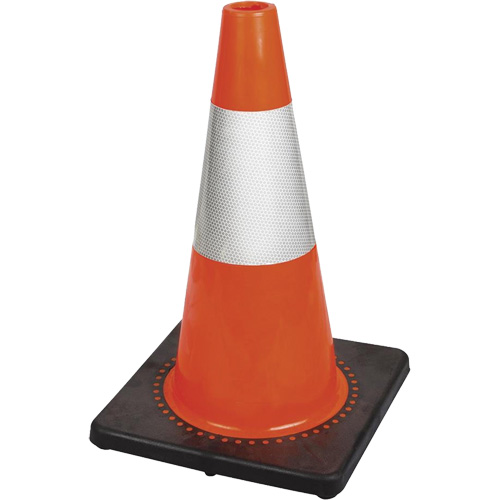 181 Premium Flexible Safety Cone, 18", Orange, 6" Reflective Collar(s) Dufferin Supply
