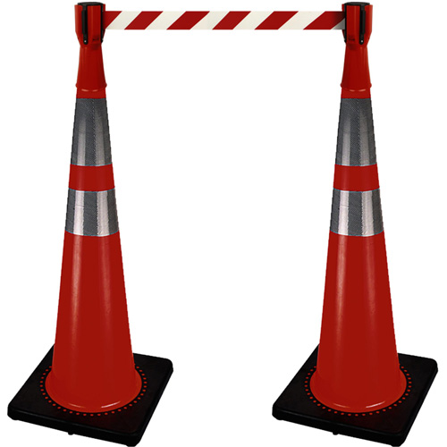 2308 Traffic Cone Topper with 10' Barricade Tape Dufferin Supply