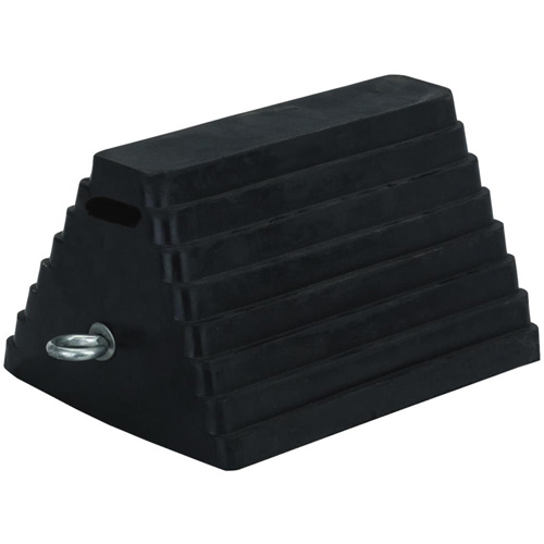 298 Double-Sided Wheel Chock, 6" x 8", Black Dufferin Supply