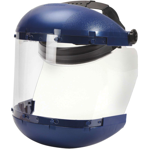 380 Premium Series Dual Crown Uncoated Faceshield, Acetate, Ratchet Suspension Dufferin Supply