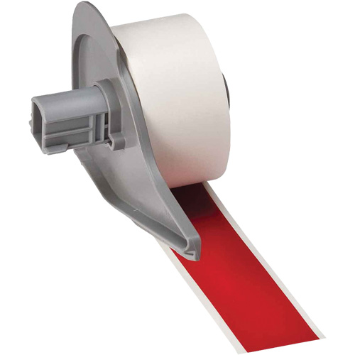 Ruban adh&eacute;sif permanent toutes saisons pour &eacute;tiquettes, Vinyle, Rouge, Largeur de 1" Dufferin Supply