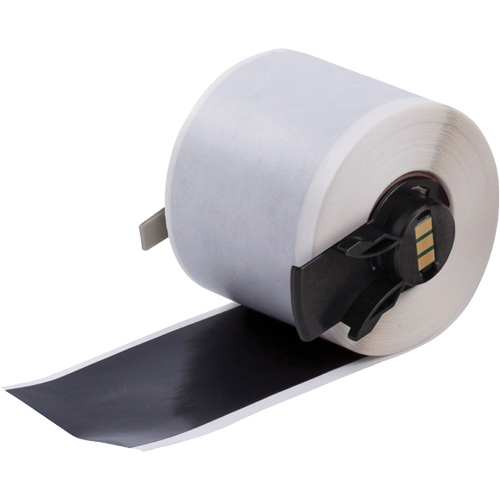 Multi-Purpose Label Tape, Vinyl, Black, 1.9" Width Dufferin Supply