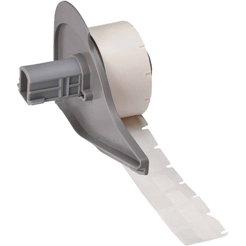 Self-Laminating Wrap-Around Wire & Cable Labels, Vinyl, 0.5" L x 0.75" H, White Dufferin Supply