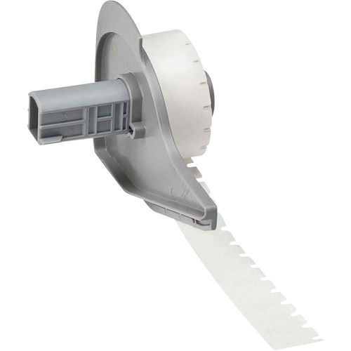 &eacute;tiquettes polyvalentes pour environnements difficiles, Polyester, 0,35" lo x 0,2" h, Noir sur transparent Dufferin Supply