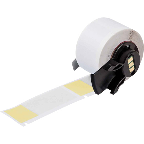 Self-Laminating Wrap-Around Wire & Cable Labels, Vinyl, 1" L x 2.5" H, White Dufferin Supply
