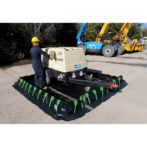 Ultra-Containment Berm&reg;, 179 US gal. Capacity, 4' W x 6' L x 12" H, Stake Wall Dufferin Supply