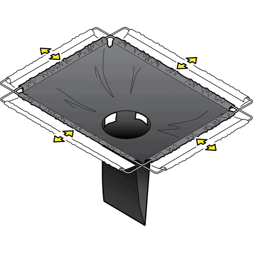 Bac de r&eacute;tention carr&eacute; Ultra-Drain Guard avec orifice de trop-plein, Huile & s&eacute;diments, 16" - 28" lo x 20" - 36" la Dufferin Supply