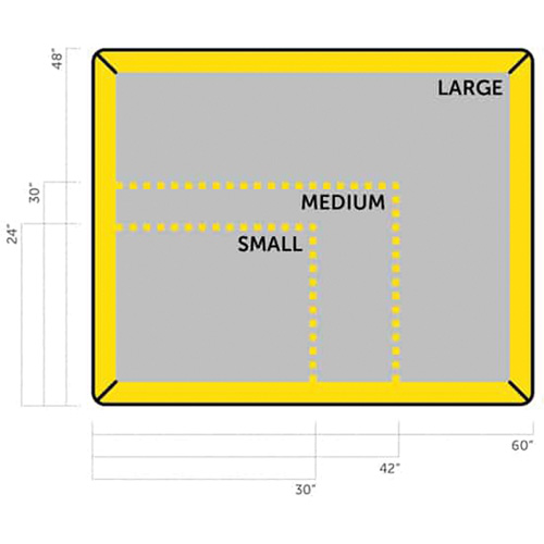 Tampon Ultra-Filter grand, Capacit&eacute; 3,3 gal. US, 5' la x 4' lo x 3" h, Paroi en mousse Dufferin Supply