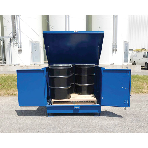 Ultra-Hard Top S4 Steel Spill Pallet, 61" L x 54.4" W x 52" H, 4700 lbs. Load Capacity Dufferin Supply