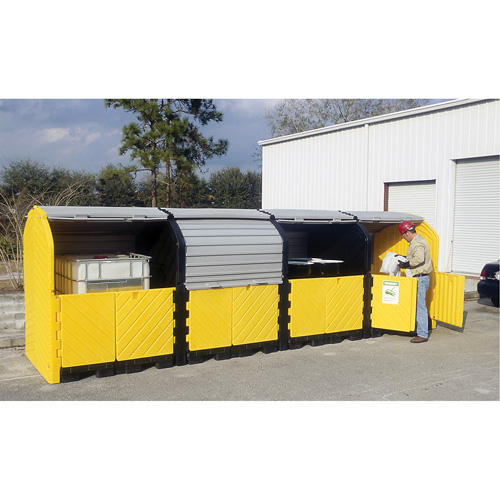 P16 Plus Ultra-Hard Top Spill Pallets avec drain, 250" lo x 79" la x 62" h, Capacit&eacute; de charge 9000 lb Dufferin Supply