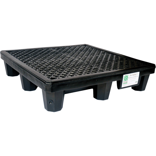 Ultra-Spill Pallet mod&egrave;le &eacute;conomique, 4 barils, Capacit&eacute; de d&eacute;versement 66 gal. US, 53" x 53" x 11,8" Dufferin Supply