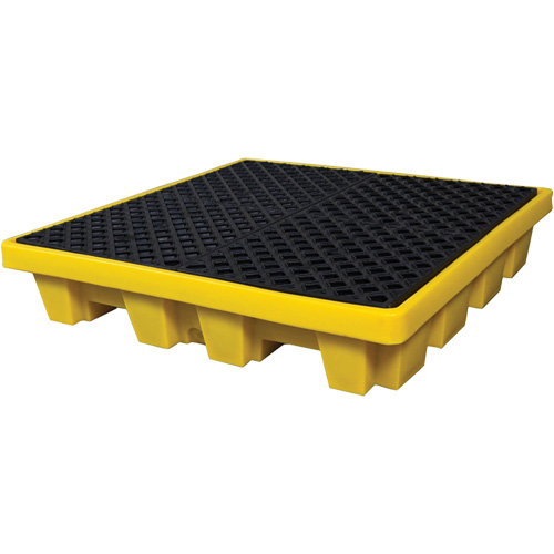 4-Drum Nestable Ultra-Spill Pallet&reg;, 66 US gal. Spill Capacity, 51" x 51" x 10" Dufferin Supply