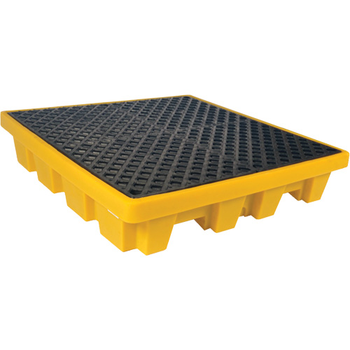 4-Drum Nestable Ultra-Spill Pallet&reg;, 66 US gal. Spill Capacity, 51" x 51" x 10" Dufferin Supply