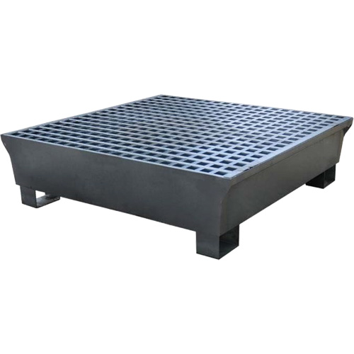 Ultra-Spill Pallet en acier, 4 barils, Capacit&eacute; de d&eacute;versement 68 gal. US, 49,1" x 47,1" x 10,9" Dufferin Supply