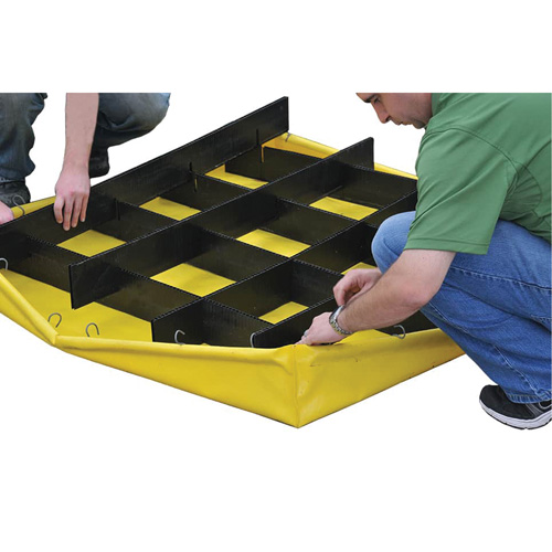 4-Drum Flexible Ultra-Spill Pallet&reg;, 66 US gal. Spill Capacity, 48" x 48" x 7" Dufferin Supply