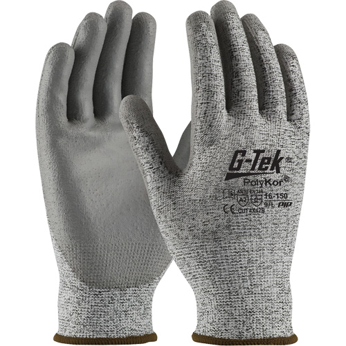 Gants r&eacute;sistants aux coupures G-Tek en tricot sans couture, Taille T-petit, Calibre 13, Rev&ecirc;tement Polyur&eacute;thane, Enveloppe en PolyKor, ASTM ANSI niveau A2/EN 388 niveau B Dufferin Supply