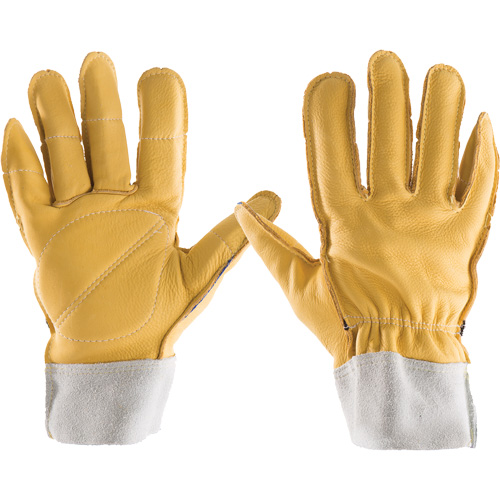 Gants tout cuir, 7/Petit, Paume en Cuir fleur, Poignet &eacute;lastique Dufferin Supply