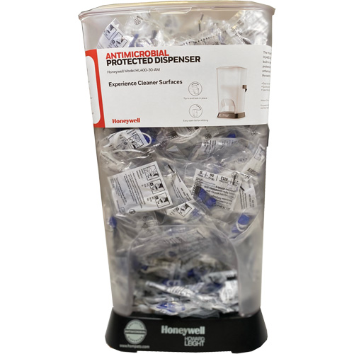 Distributeur de bouchons doreille filaires HL400 AM avec boîte de bouchons doreille AS-30W Dufferin Supply