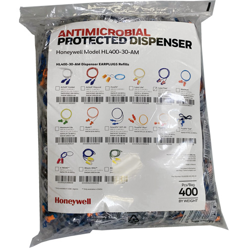 LT-30 Earplugs Refill for HL400 Dispenser, Bulk - Polybag, Corded Dufferin Supply