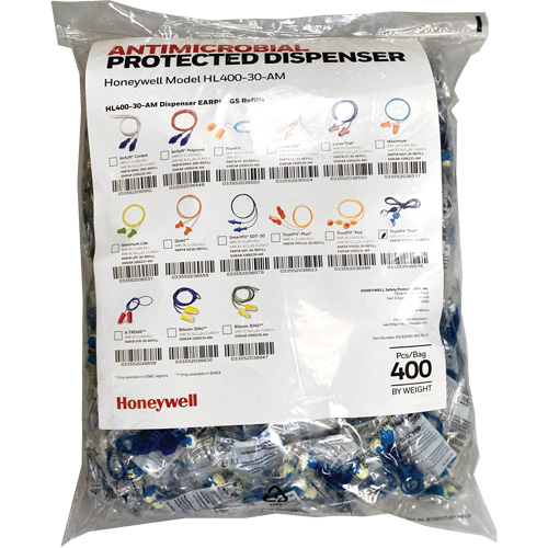 TFT-30 Earplugs Refill for HL400 Dispenser, Bulk - Polybag, Corded Dufferin Supply
