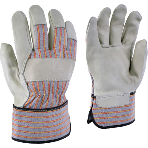 Gants de travail ray&eacute;s 24-61, T-petit, Paume en Cuir fleur de vache Dufferin Supply
