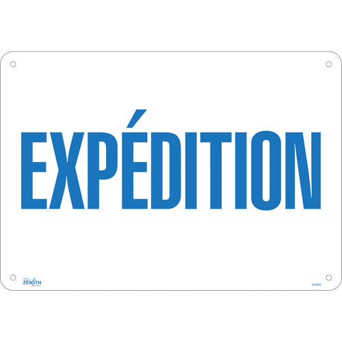 "Exp&eacute;dition" Sign, 14" x 20", Aluminum, French Dufferin Supply