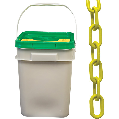 Chaîne de s&eacute;curit&eacute; en plastique robuste, Jaune Dufferin Supply