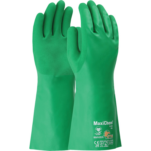 ATG MaxiChem&reg; Chemical-Resistant Gloves, Size Small, 14" L, Nitrile Dufferin Supply