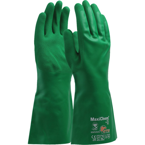 ATG MaxiChem&reg; Cut Chemical-Resistant Gloves, Size Small, 14" L, Nitrile Dufferin Supply
