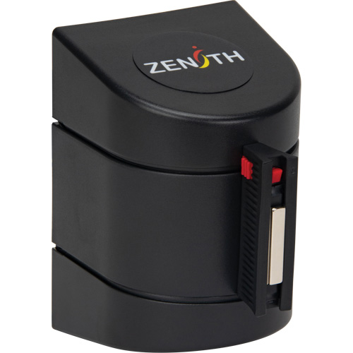 Barri&egrave;re murale magn&eacute;tique avec bande magn&eacute;tique, Plastique, Fixation magn&eacute;tique, 15', Ruban Noir et jaune Dufferin Supply