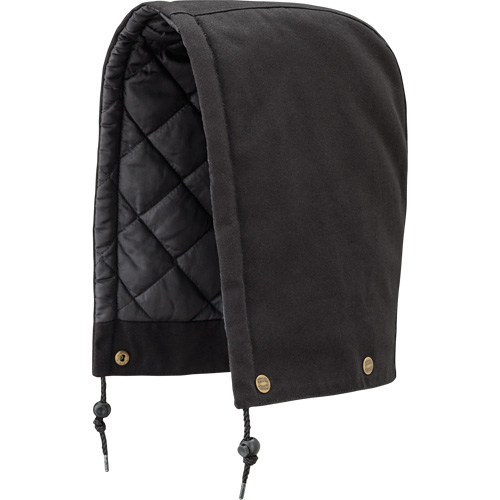 538BK Hood for Quilted Safety Parka, Bomber or Coverall, Black, Cotton Dufferin Supply