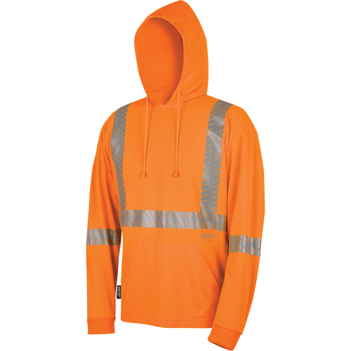 6964 Bird's-Eye Safety Hoodie, Small, High Visibility Orange Dufferin Supply
