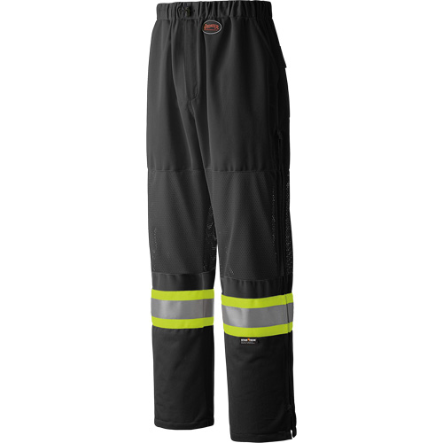 6003BKP Pantalon de s&eacute;curit&eacute; routi&egrave;re, Polyester, Petit, Noir Dufferin Supply