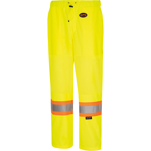 5999PW Pantalon de s&eacute;curit&eacute; routi&egrave;re pour femmes, Polyester, T-petit, Jaune lime haute visibilit&eacute; Dufferin Supply
