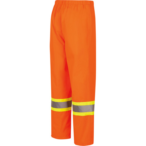 5627W Pantalon &agrave; bavette imperm&eacute;able pour femmes, Polyester/Polyur&eacute;thane, T-petit, Orange haute visibilit&eacute; Dufferin Supply