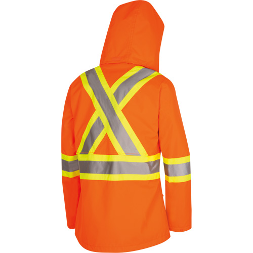 5626W Parka matelass&eacute; de s&eacute;curit&eacute; 300D The Rock, Polyester/Polyur&eacute;thane, Orange haute visibilit&eacute;, T-petit Dufferin Supply