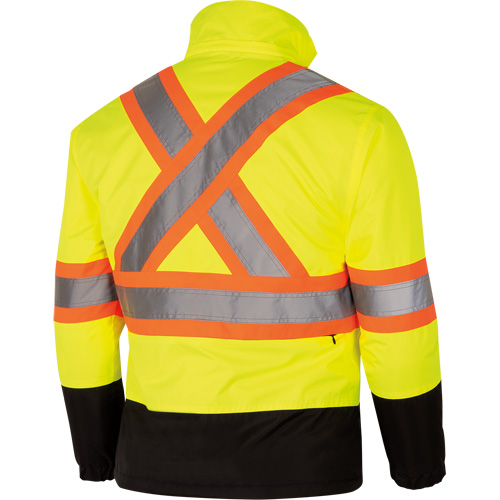 5771 Manteau de s&eacute;curit&eacute; imperm&eacute;able r&eacute;versible, Polyester/Polyur&eacute;thane, Jaune lime haute visibilit&eacute;, Petit Dufferin Supply