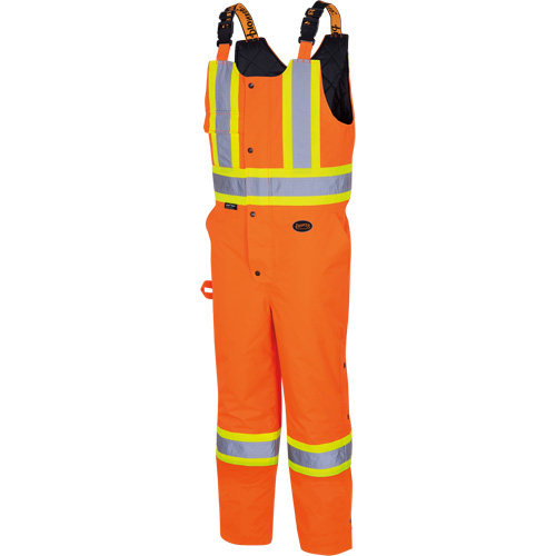 5040 Waterpoof Quilted Safety Overalls, Polyester, Small, High Visibility Orange Dufferin Supply