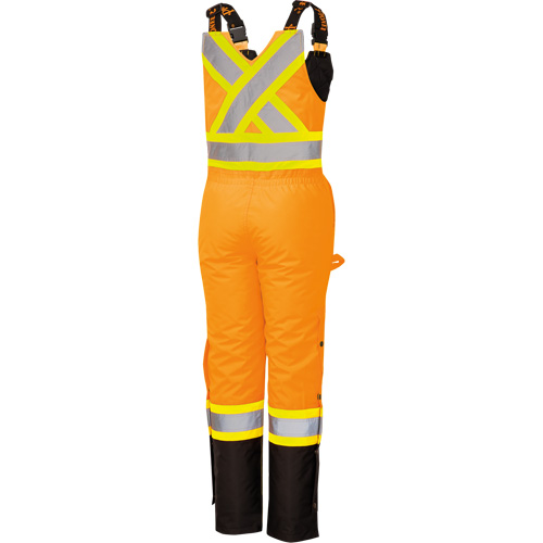 5040BBW Combinaison de s&eacute;curit&eacute; imperm&eacute;able haute visibilit&eacute; pour femmes, Polyester, T-petit, Noir/Orange haute visibilit&eacute; Dufferin Supply