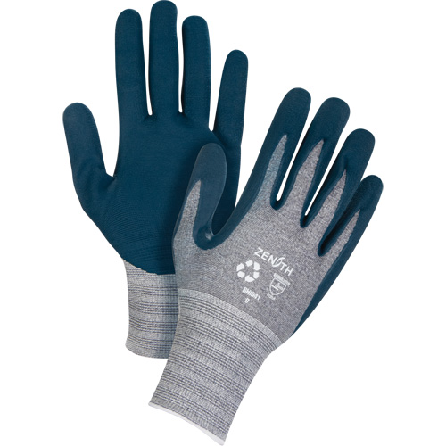 Gants &eacute;cologiques enduits et l&eacute;gers, 7, R&ecirc;vetement Mousse de nitrile, Calibre 15, Enveloppe en Polyester/rPET Dufferin Supply