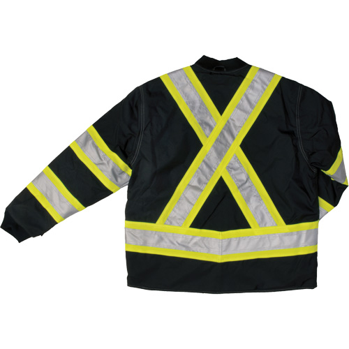Ripstop 4-in-1 Safety Jacket, Polyester, Black, X-Small Dufferin Supply