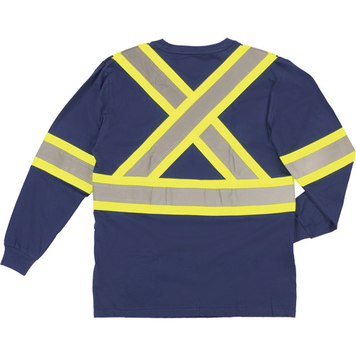 T-shirt de s&eacute;curit&eacute; &agrave; manches longues, Coton, T-petit, Bleu marin Dufferin Supply