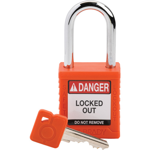 Cadenas de verrouillage Velocity, Orange, Cl&eacute;s diff&eacute;rentes, Nylon, Largeur de 1-1/2" Dufferin Supply