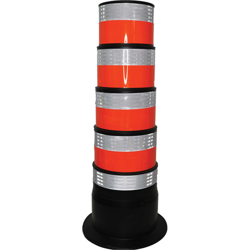 Channelizer, 47.25" High, Orange/White Dufferin Supply