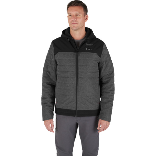 M12 Heated Quietshell Jacket with Battery, Men's, Small, Grey Dufferin Supply