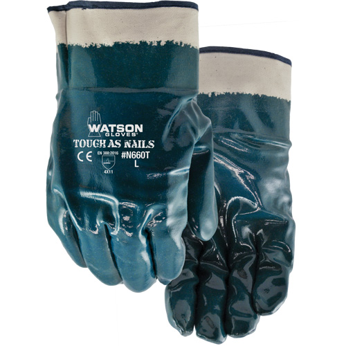 Gants r&eacute;sistants aux produits chimiques Tough-As-Nails, Taille T-Grand, Coton/Nitrile Dufferin Supply