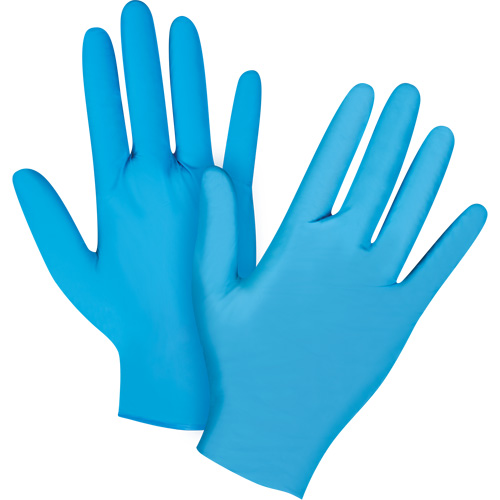 Vending Pack Disposable Gloves, Medium, Nitrile, 4.5-mil, Powder-Free, Blue, Class 2 Dufferin Supply