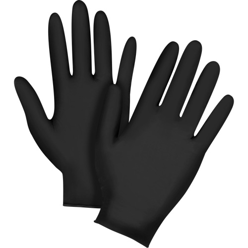 Vending Pack Disposable Gloves, Small, Nitrile, 5-mil, Powder-Free, Black, Class 2 Dufferin Supply